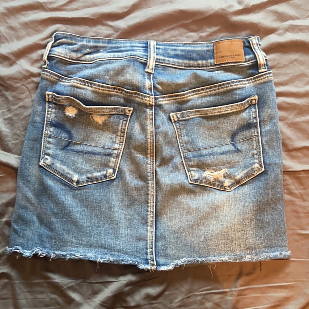 American Eagle Ripped Jean Skirt - Picture 2 of 2